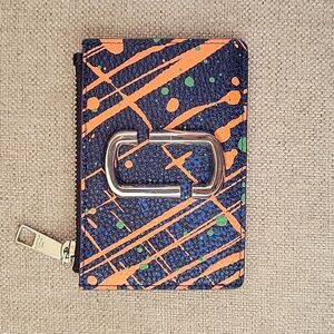 Marc Jacobs Card Holder Blue/Orange With Green Specks